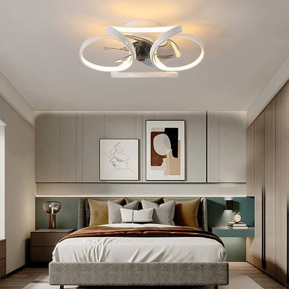 LED Loftlampe m/ Ventilator - Moderne Design