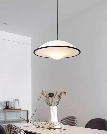Moderne UFO Pendellampe i Akryl & Metal - Ø45cm