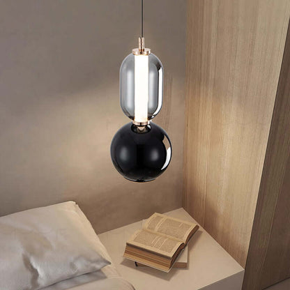 Elegant Pendel i Jern og Glas - 15cm