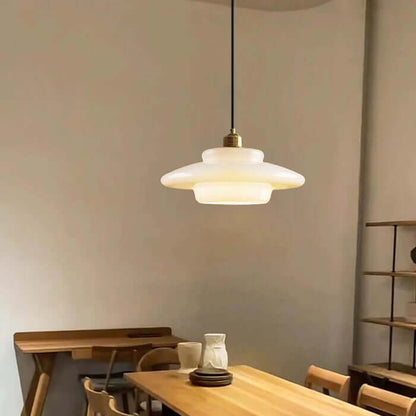 Elegant Pendel i Hvidt Glas - 3 Størrelser