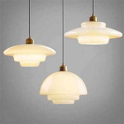 Elegant Pendel i Hvidt Glas - 3 Størrelser