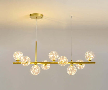 Elegant Pendellampe i Glas og Metal - 83x24cm