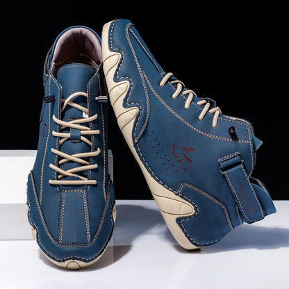 "Fleksible og letvægtige barfodssko til kvinder, grå og mørkeblå, designet til naturlig bevægelse ved udendørs aktiviteter."