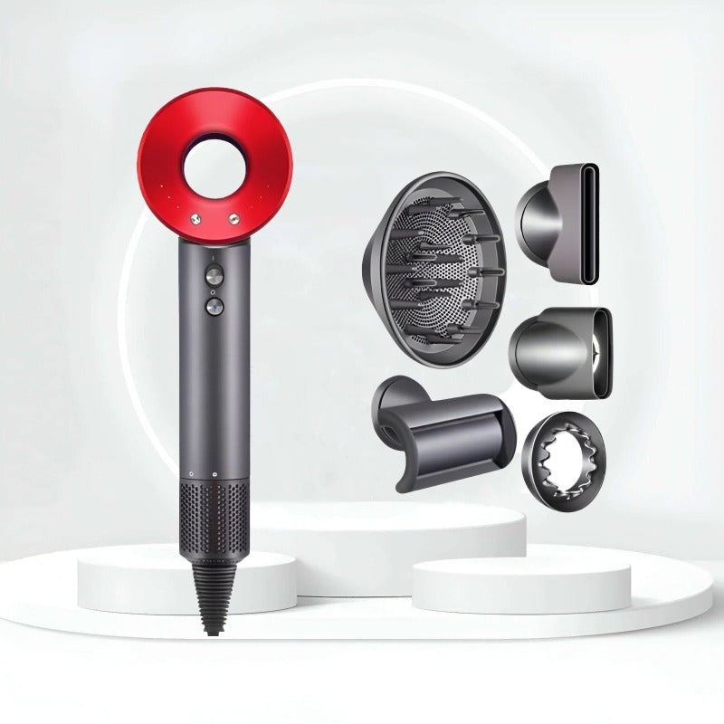 "Hårtørrer i pink med ergonomisk design, skånsom tørring og avanceret teknologi for glansfuldt og sundt hår."