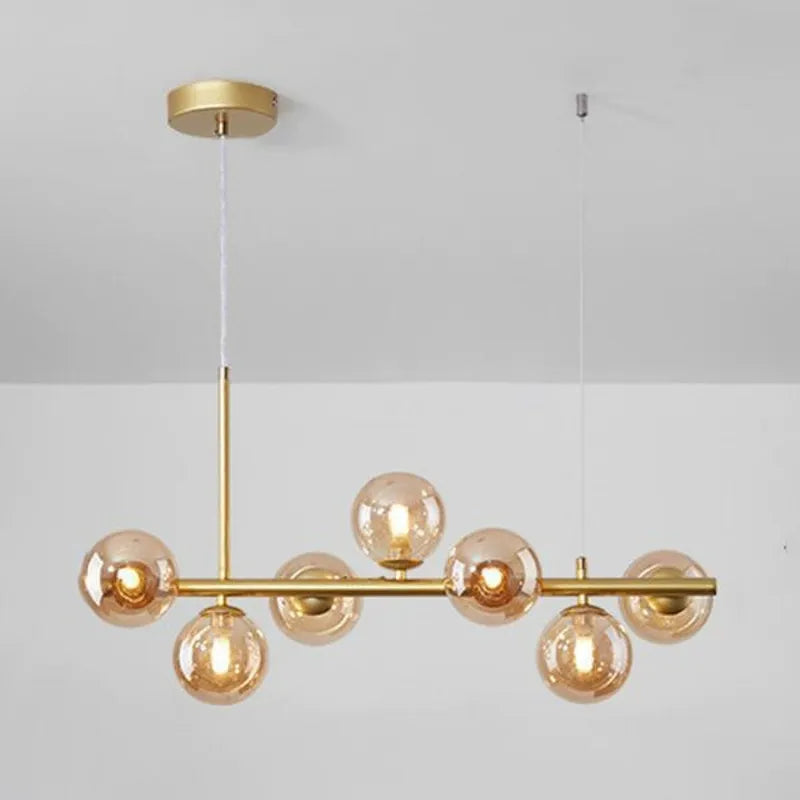 Bubbles Langbordspendel 90cm Amber - Elegant Design | LED