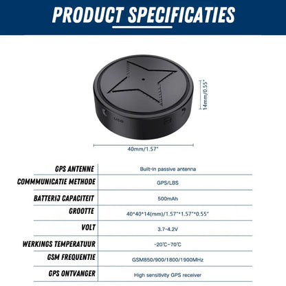 "Kompakt GPS-tracker med stærk magnet, nøjagtig sporing og diskret design. Perfekt til sikkerhed og nem fastgørelse."