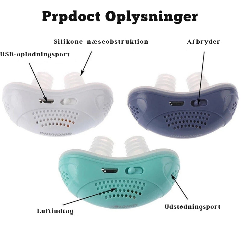 "Kompakt mikro CPAP-enhed, BreatheEasy, letvægts og diskret, ideel til forbedret søvn og problemfri vejrtrækning."