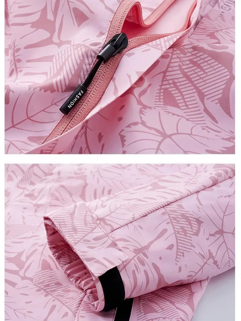 "Kvinde i vand- og vindafvisende outdoor jakke, tætsiddende pasform, ideel til udendørs eventyr i al slags vejr"