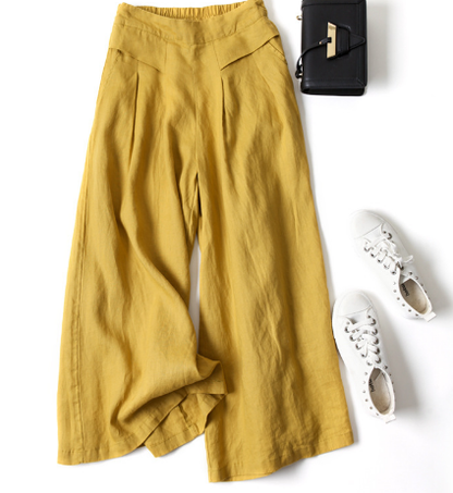 "Løse fritidsbukser til kvinder i premium syntetisk tekstil, åndbar med justerbar talje, afslappet pasform og ensfarvet desig