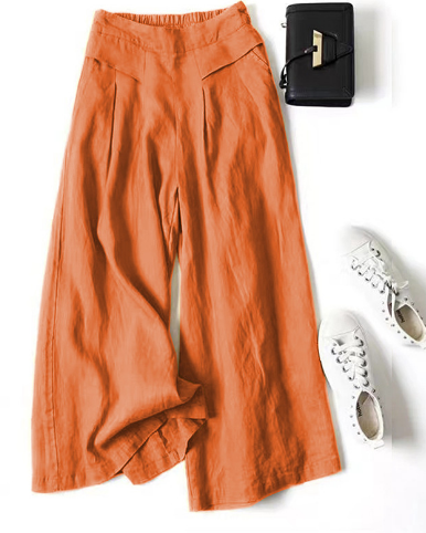 "Løse fritidsbukser til kvinder i premium syntetisk tekstil, åndbar med justerbar talje, afslappet pasform og ensfarvet desig