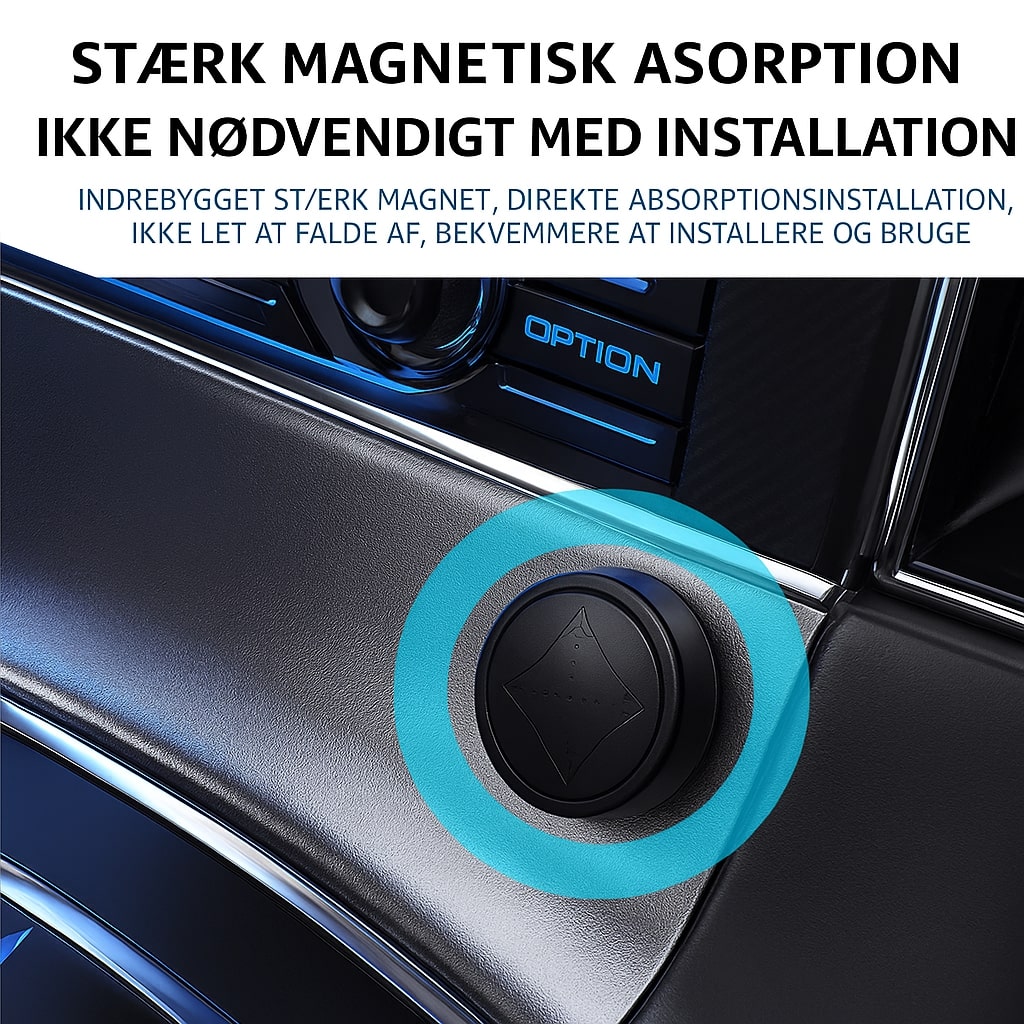 "Magnetisk bil GPS-tracker, kompakt design, diskret under bilen, sikrer realtidsovervågning og øget sikkerhed."