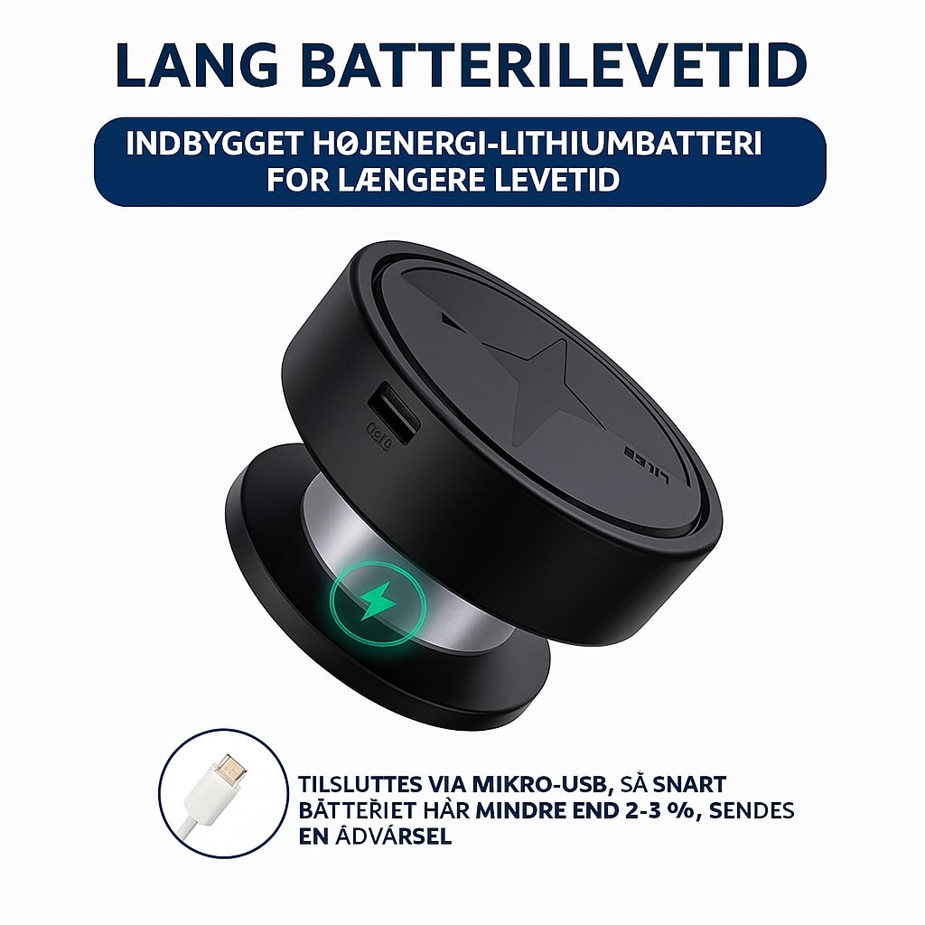 "Magnetisk bil GPS-tracker, kompakt design, diskret under bilen, sikrer realtidsovervågning og øget sikkerhed."
