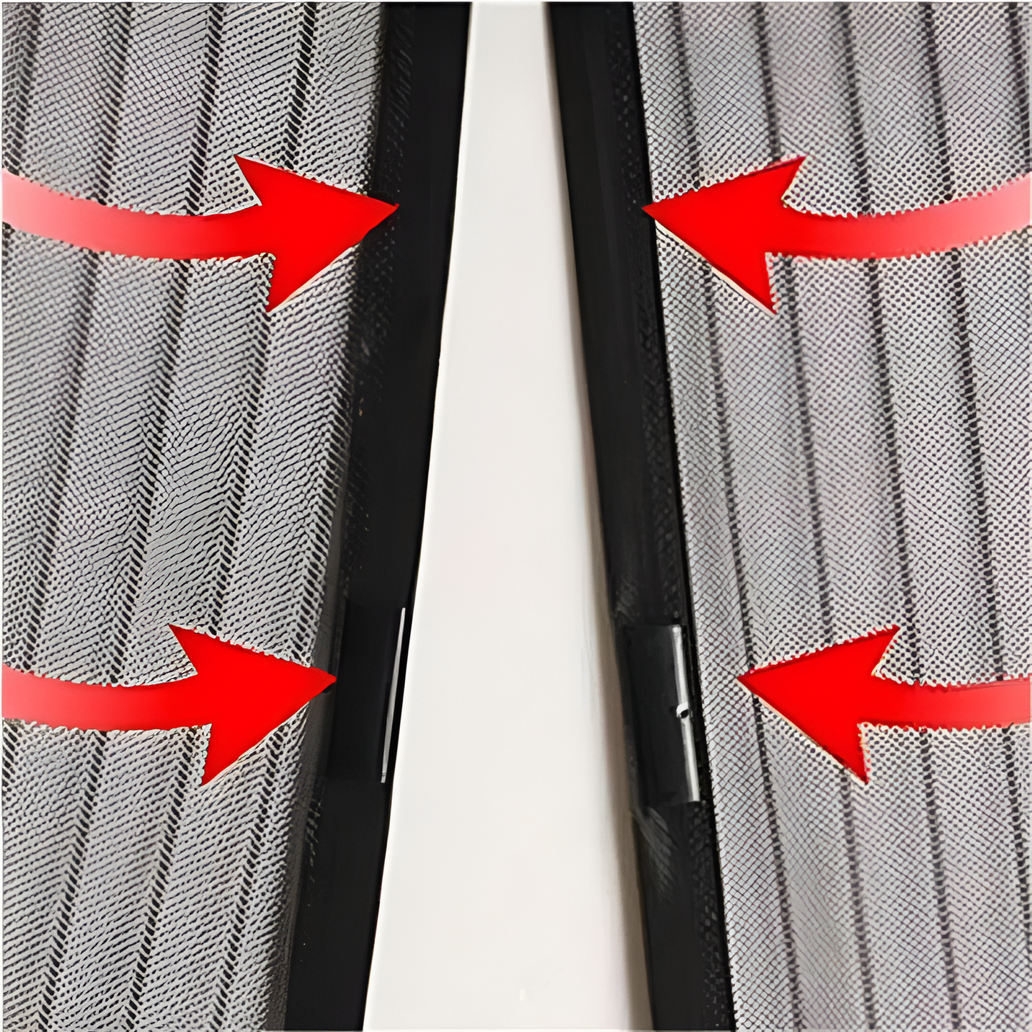 "Magnetisk flueforhæng i glasfiber, nem montering, elegant sort design til effektiv insektbeskyttelse i hjemmet."