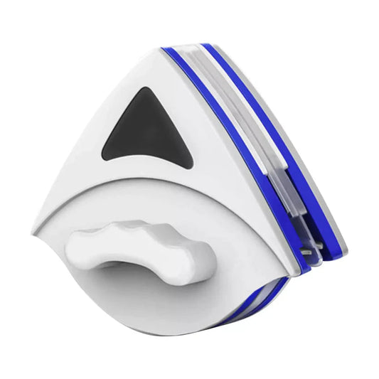 "Magnetisk vinduespudser med trekantet design, renser begge sider af ruden for skinnende resultater og sikker højdetrengøring