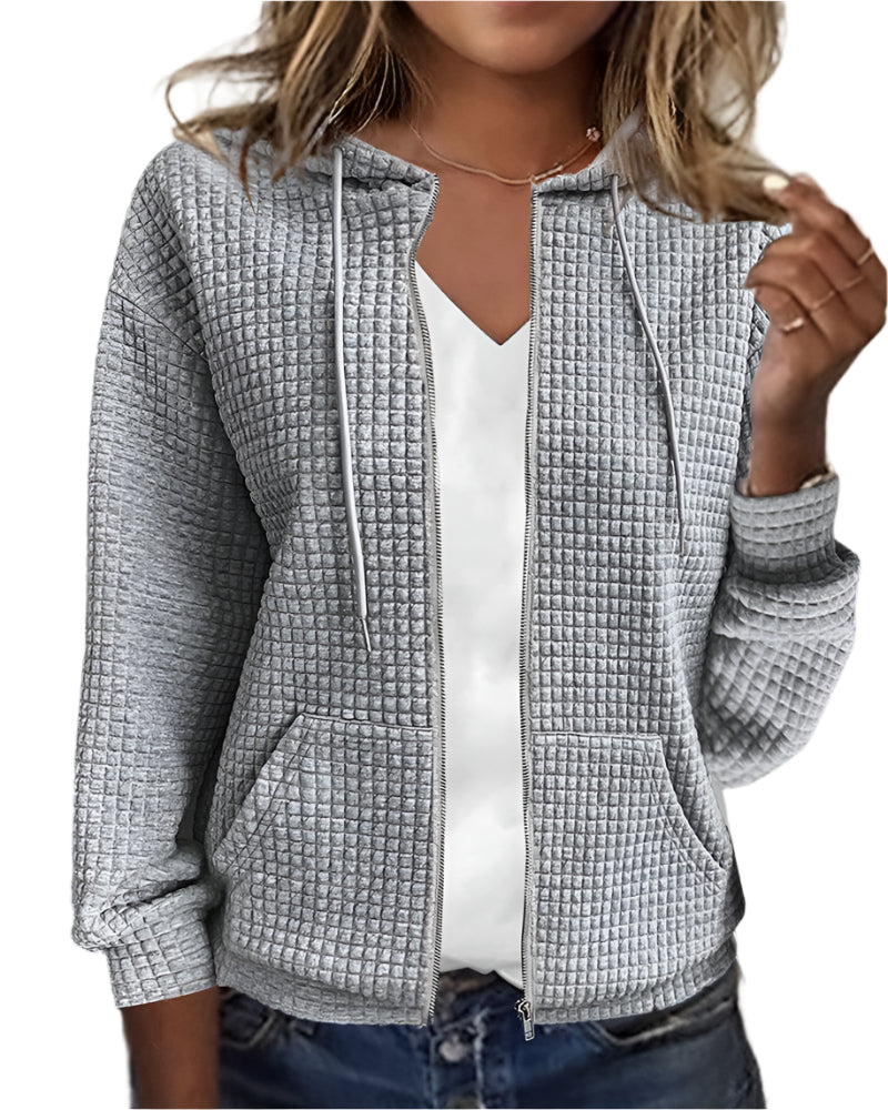 "Moderne damesweater i tidløst design med rund halsudskæring og blød inderside, perfekt til sport og afslapning."