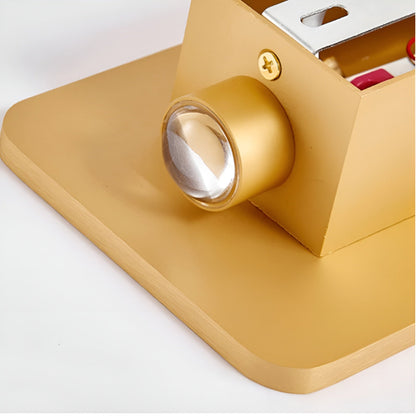 "Moderne LED væglampe med slankt rektangulært design, børstet grå finish, op- og nedadgående lys til stilfuld indretning."