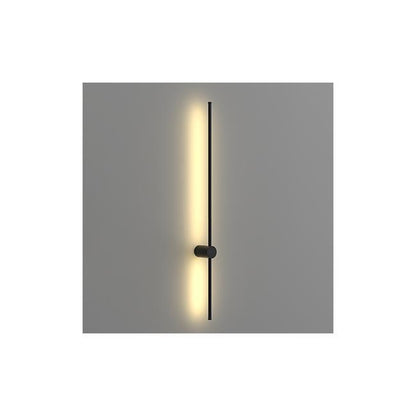 "Moderne sort aluminium LED væglampe 90cm, justerbar, med økonomisk lys og stilfuldt design til moderne indretninger"