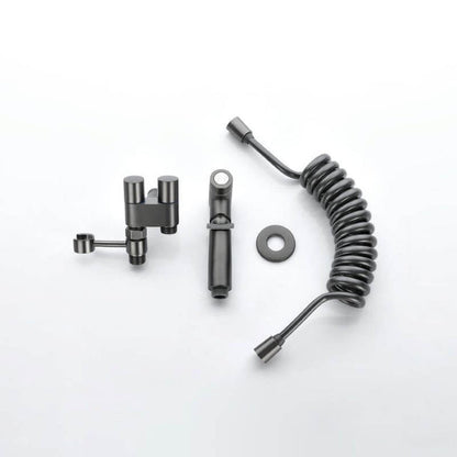 "Moderne spray vandhane i rustfrit stål, elegant design, justerbar vandstrøm, passer til ethvert badeværelsesinteriør"