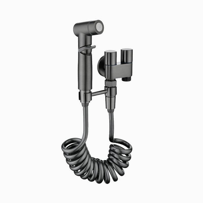 "Moderne spray vandhane i rustfrit stål, elegant design, justerbar vandstrøm, passer til ethvert badeværelsesinteriør"