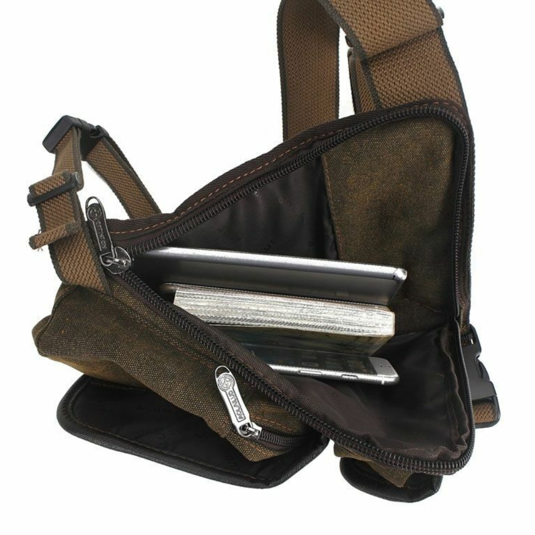 "Motorcykel benpose med vintage design, slidstærkt lærred, til outdoor eventyr, multifunktionel til kvinder"