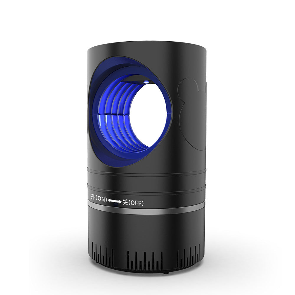 "Myggedræber med lys og lydløs vakuum, moderne design, effektiv til indendørs og udendørs brug mod myg."