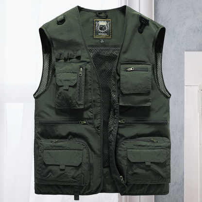 Oliver cargo vest i moderne design med multifunktionelle lommer, lynlåslukning, perfekt til udendørsaktiviteter.