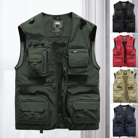 Oliver cargo vest i moderne design med multifunktionelle lommer, lynlåslukning, perfekt til udendørsaktiviteter.