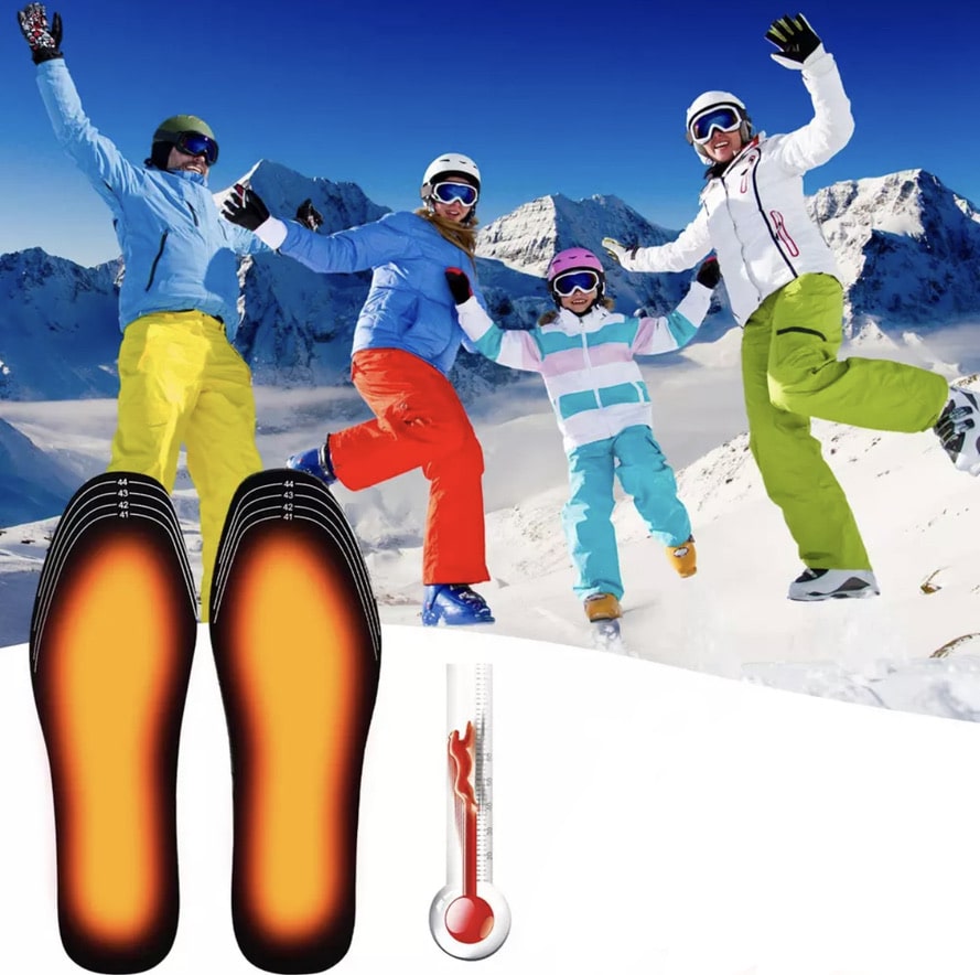 "Opvarmede indlægssåler med USB-opladning, tilpasningsdygtig størrelse, holder fødder varme med hurtig varmefordeling"