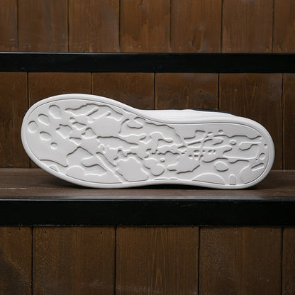 Ortopædiske damesneakers i hvid med åndbart mesh og stødabsorberende sål for komfort og støtte til daglig brug.