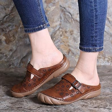 "Ortopædiske sandaler til kvinder, blå og brun, ergonomisk design, fleksibel skridsikker sål, maksimal komfort"