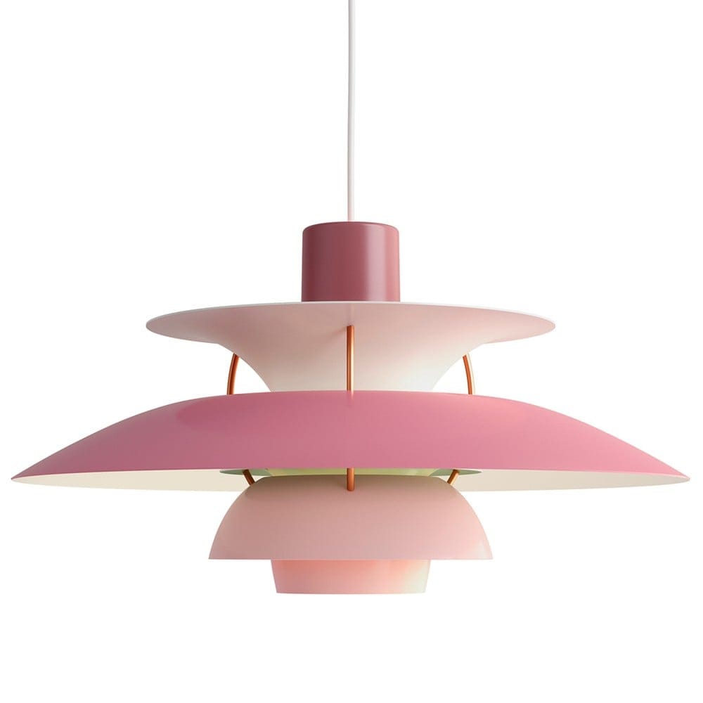 "PH5 Premium pendellampe i aluminium med monokrom design, ikonisk og tidløs for klassisk og moderne hjem, E27 pære."