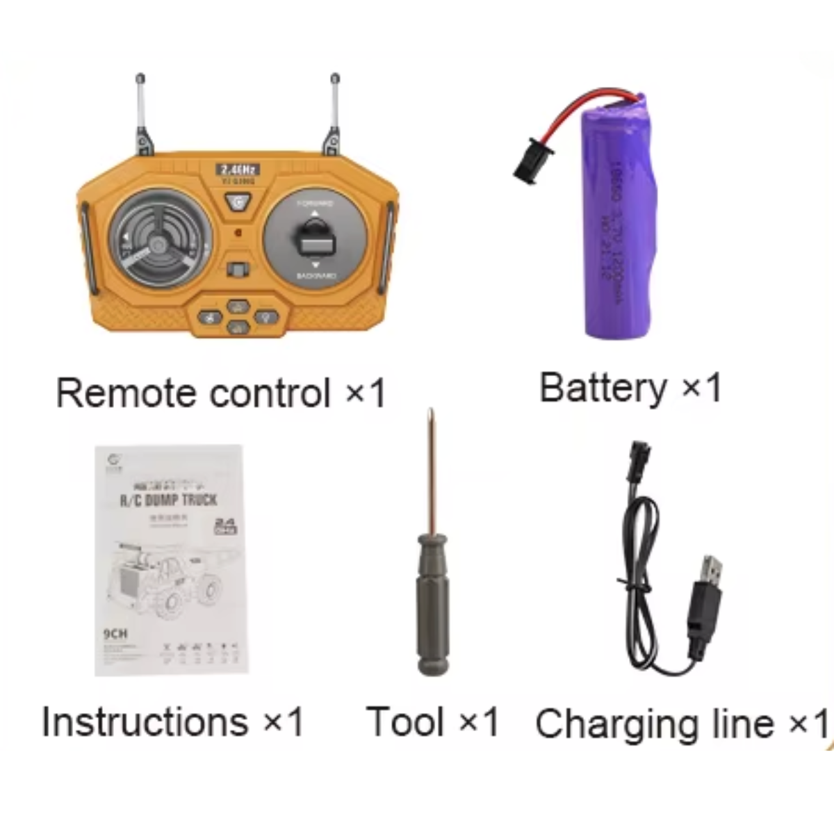 Realistisk RC-gravemaskine til børn i sand, med bevægelig gravearm og roterende førerhus, perfekt til udendørs leg.