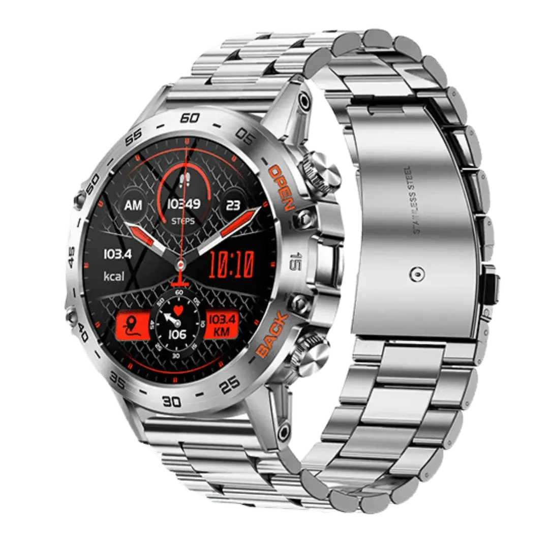 "Robust smartwatch med GPS, sundhedsovervågning, Bluetooth, IP67-vandtæt, metalhus, i forskellige farver"