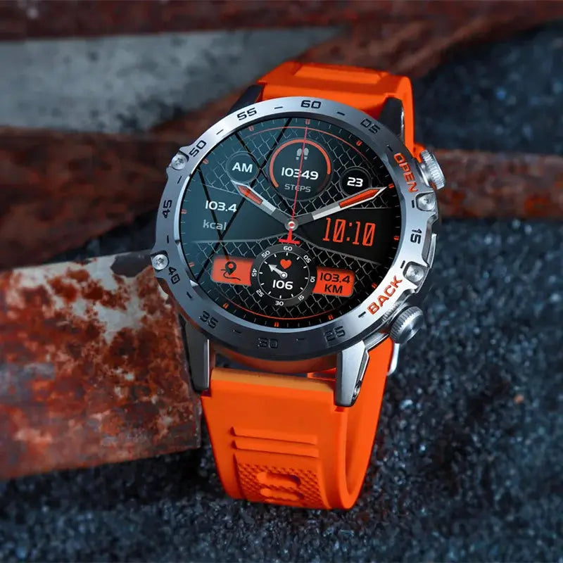 "Robust smartwatch med GPS, sundhedsovervågning, Bluetooth, IP67-vandtæt, metalhus, i forskellige farver"