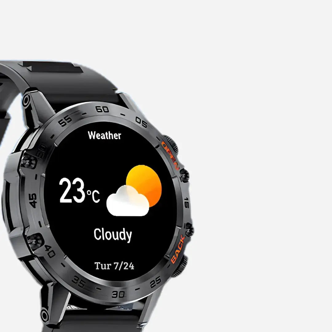 "Robust smartwatch med GPS, sundhedsovervågning, Bluetooth, IP67-vandtæt, metalhus, i forskellige farver"