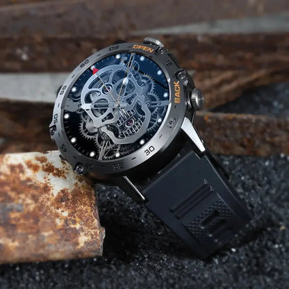 "Robust smartwatch med GPS, sundhedsovervågning, Bluetooth, IP67-vandtæt, metalhus, i forskellige farver"