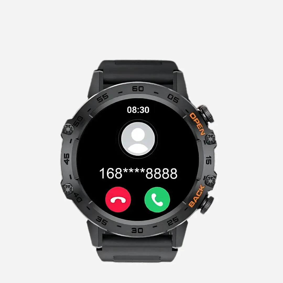 "Robust smartwatch med GPS, sundhedsovervågning, Bluetooth, IP67-vandtæt, metalhus, i forskellige farver"