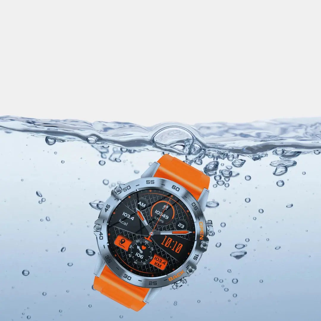 "Robust smartwatch med GPS, sundhedsovervågning, Bluetooth, IP67-vandtæt, metalhus, i forskellige farver"