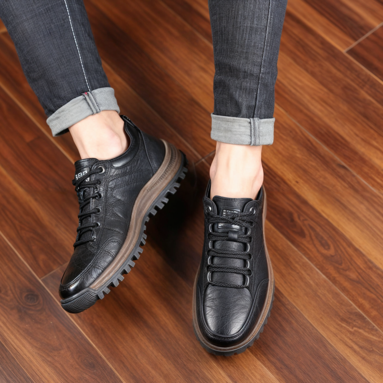 "Skridsikre vandresko til mænd i brun, vandtæt design med snørelukning og robust sål, perfekte til alle terræn."