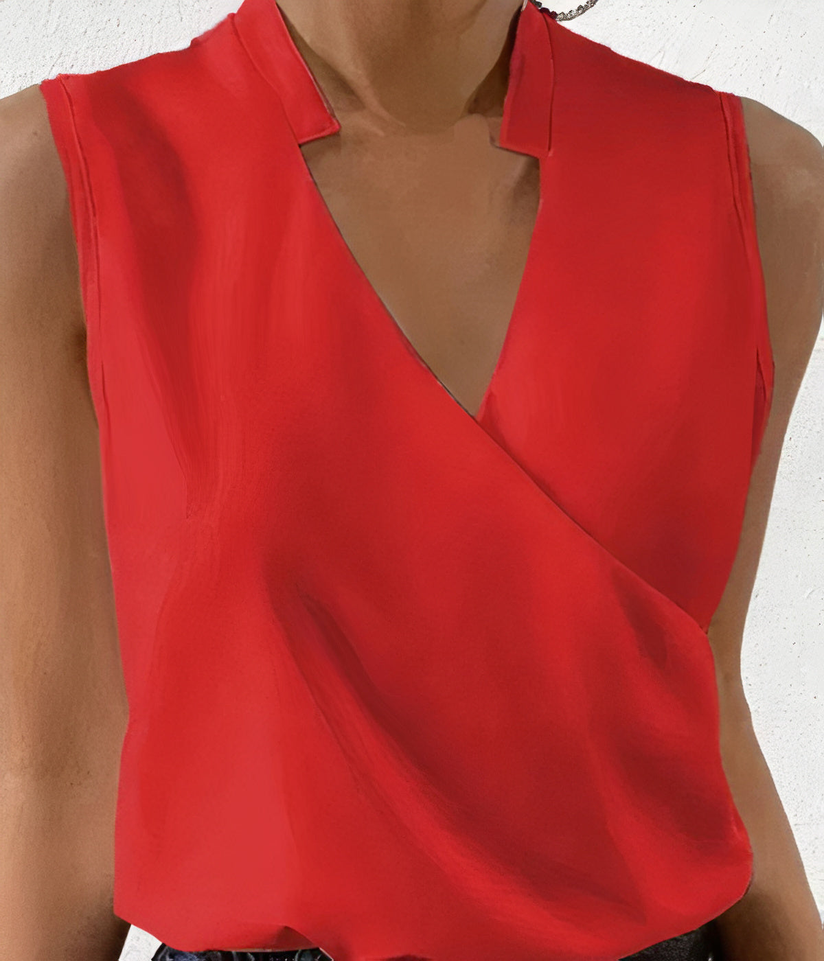 "Stilfuld, ærmeløs monokrom top til hverdag med elegant design og behagelig pasform, der fremhæver figuren."