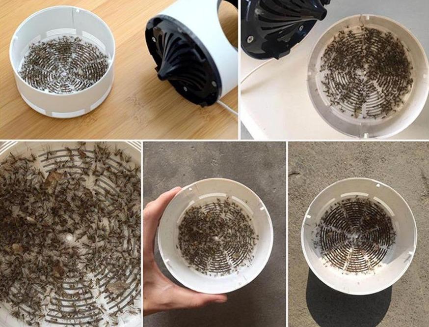 "Stilfuld elektrisk myggedræber med kompakt design, perfekt til effektiv myggekontrol i hjemmet. Ideel til udendørs brug."