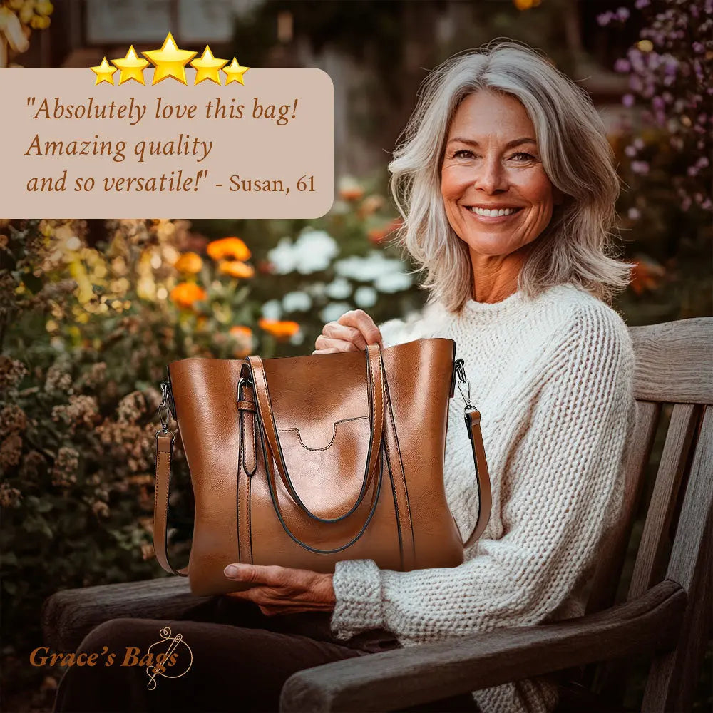 "Stilfuld skuldertaske i kunstlæder, tilgængelig i flere farver, inkl. blå og sort, klassisk og elegant design til kvinder."