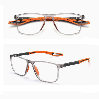 "Stilfulde multifokale læsebriller i let polykarbonatramme, unisex design til nær og fjernsyn, elegant dameaccessorie."