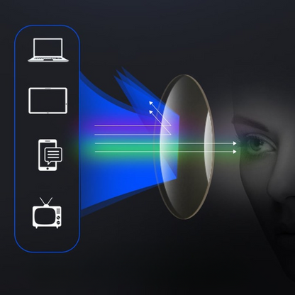 "Stilfulde multifokale læsebriller i let polykarbonatramme, unisex design til nær og fjernsyn, elegant dameaccessorie."