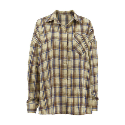 "Ternet oversize skjorte til kvinder, afslappet snit, bomuld, trendy, ideel til jeans eller shorts, button-down krave."