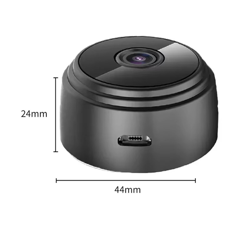 "Trådløst HD-bakkamera med 6 LED'er for nattesyn, magnetisk montering, 1080P video og kompakt design til køretøjer."