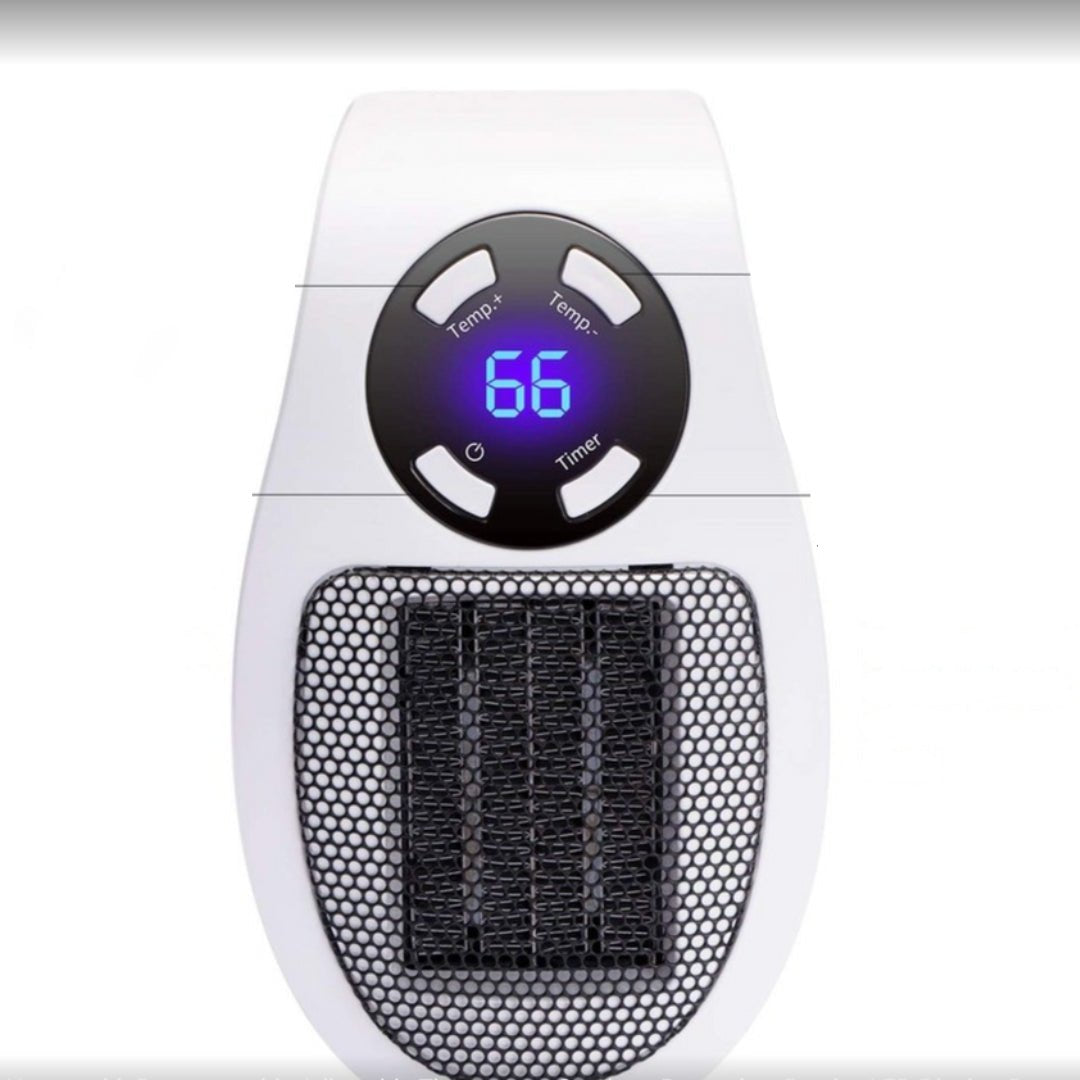 Transportabel varmer med fjernbetjening, kompakt design, LED-display; hurtig jævn varmefordeling, ideel til små rum.