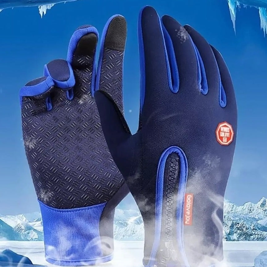 "Vandafvisende unisex touchscreen vinterhandsker i flere farver med blødt, isolerende indre og anti-slip silikone."