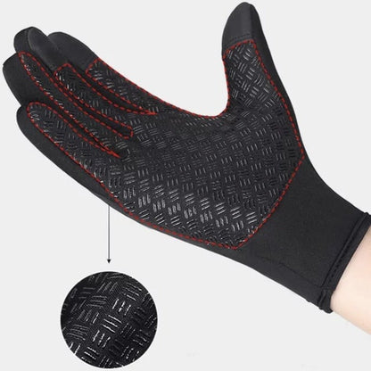 "Vandafvisende unisex touchscreen vinterhandsker i flere farver med blødt, isolerende indre og anti-slip silikone."