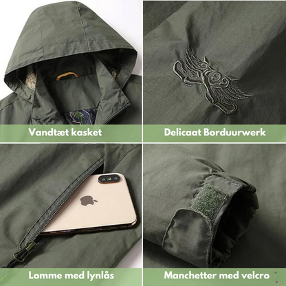 Vindtæt letvægt outdoor jakke til kvinder, med hætte i flere farver, perfekt til udendørs aktiviteter og eventyr.